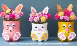 Pot Bunga dari Botol Bekas